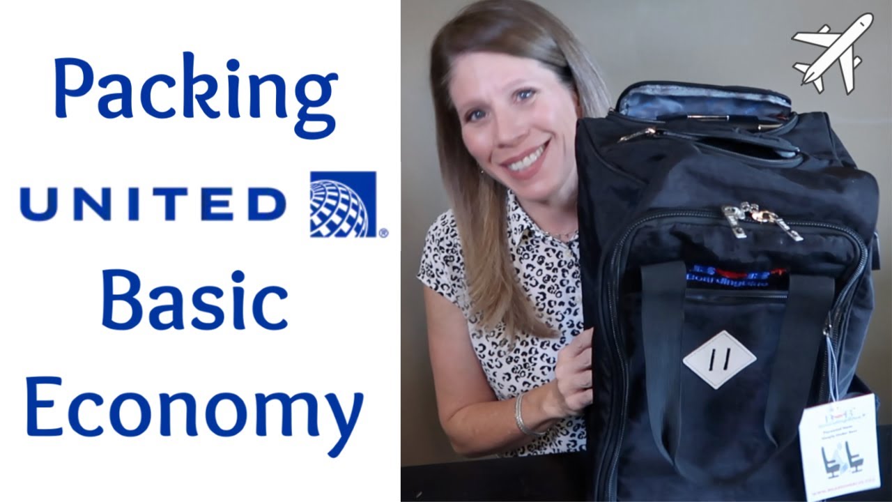 How to pack a United Airlines Basic Economy Bag 17 x 9 x 10 for 3