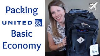 How to pack a United Airlines Basic Economy Bag 17 x 9 x 10 for 3 to 5 days  (9x17x10) 