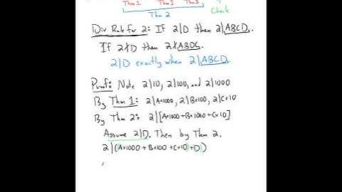 4.1 Divisibility Rules