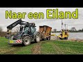 Met de Reserve veerpont Machines naar een Eiland brengen.