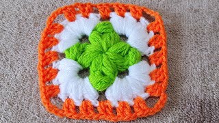 Crochet tutorial, woolen Square design, Crosia ke design, @Sandhya Santosh All design