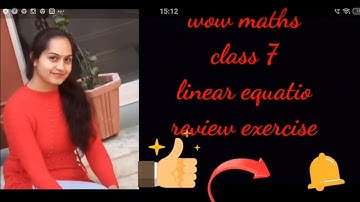 wow maths, linear equation, review exercise, class 7