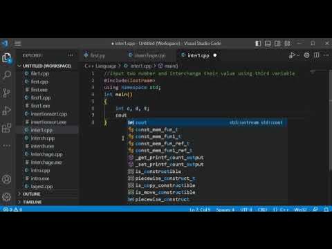 Interchange of two number in C++ Program - YouTube