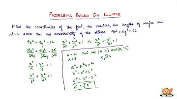 How to solve problems based on an Ellipse? -- Vol. 2/5
