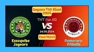 Essequibo Jaguars vs Demerara Pitbulls | ESJ v DMP | Guyana T10 Blast Live Score Streaming & Updates
