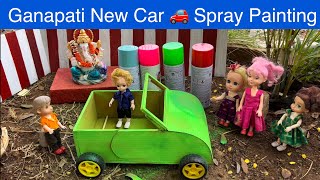 Ganapati New Car ? Spray Painting | Classic Mini Food| Classic Mini Village