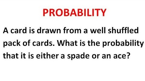Addition Theorem based Problems-Review of Probability