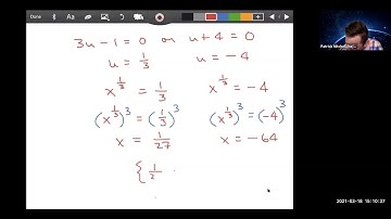 11.3 Solving Equations by Using Quadratic Methods