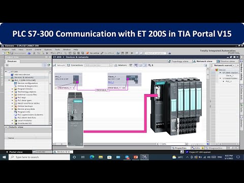 PLC S7 300 COMMUNICATION WITH ET 200S VIA PROFIBUS in TIA PORTAL V15 | Siemens PLC|  TIA Portal V15