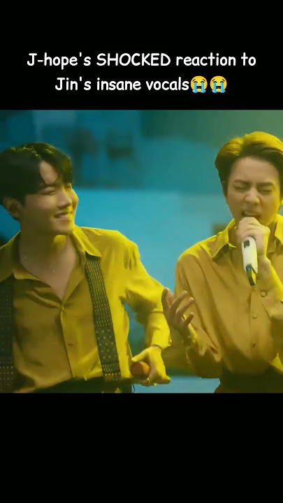 J-hope's reaction to Jin's insane high note in dynamite 😭😭 he represents all of us