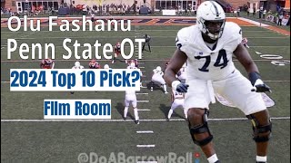 Olu Fashanu Penn State Offensive Tackle OT Film Room - 2024 NFL Top 10 Pick?