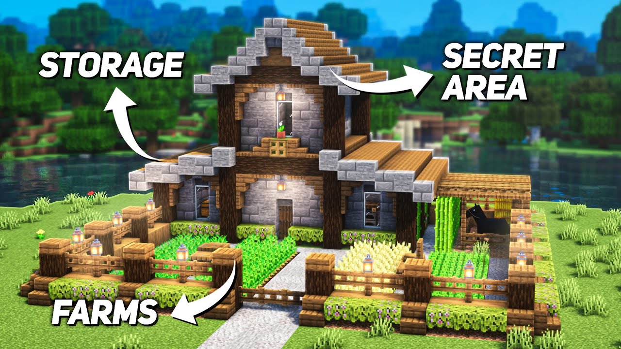 Minecraft House Tutorial :: How to build the ultimate farm house