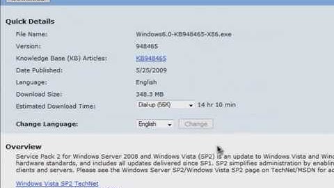 Download Windows Vista / Windows Server 2008 Service Pack 2 (Officially Available By Microsoft)