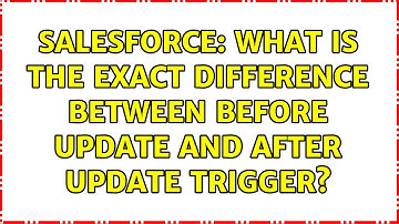 Salesforce: What is the exact difference between before update and after update trigger?