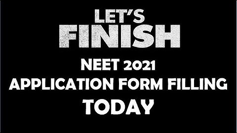 Target: Submit NEET 2021 Application Form Today & STUDIES from Tomorrow - Live Session at 7:00 p.m.
