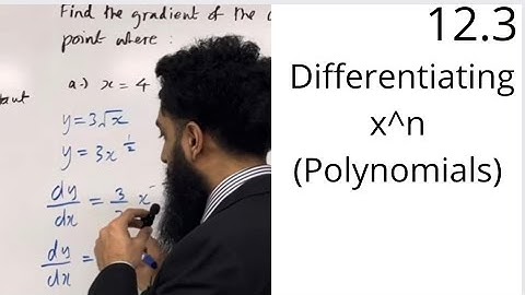 Edexcel AS Level Maths: 12.3 Differentiating x^n (Polynomials)
