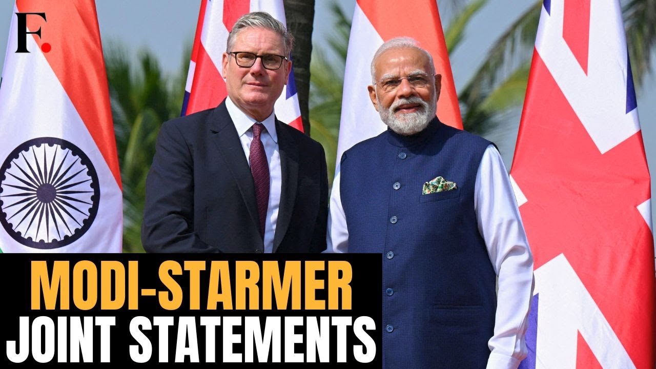 Indian PM Modi, UK PM Starmer's Joint Press Statements after Delegation ...