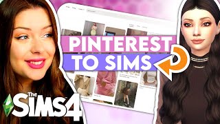 Using the FIRST Things I See on Pinterest to Create A Sim // Sims 4 CAS Challenge CC