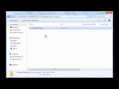 Wie man OpenType-Fonts unter Windows 7 installiert