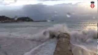 Afectacions puntuals pel temporal de mar i vent a Blanes
