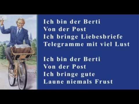 Ich bin der Berti von der Post - Frank Schröder - (Official Lyric Video) "Schwarzwaldklinik"