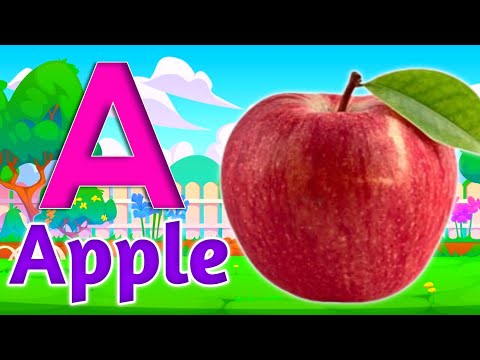 Phonics Song with TWO Words - A For Apple - ABC Alphabet Songs with Sounds for Children