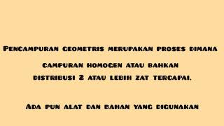 Pencampuran Geometris (Geometric Dilution)