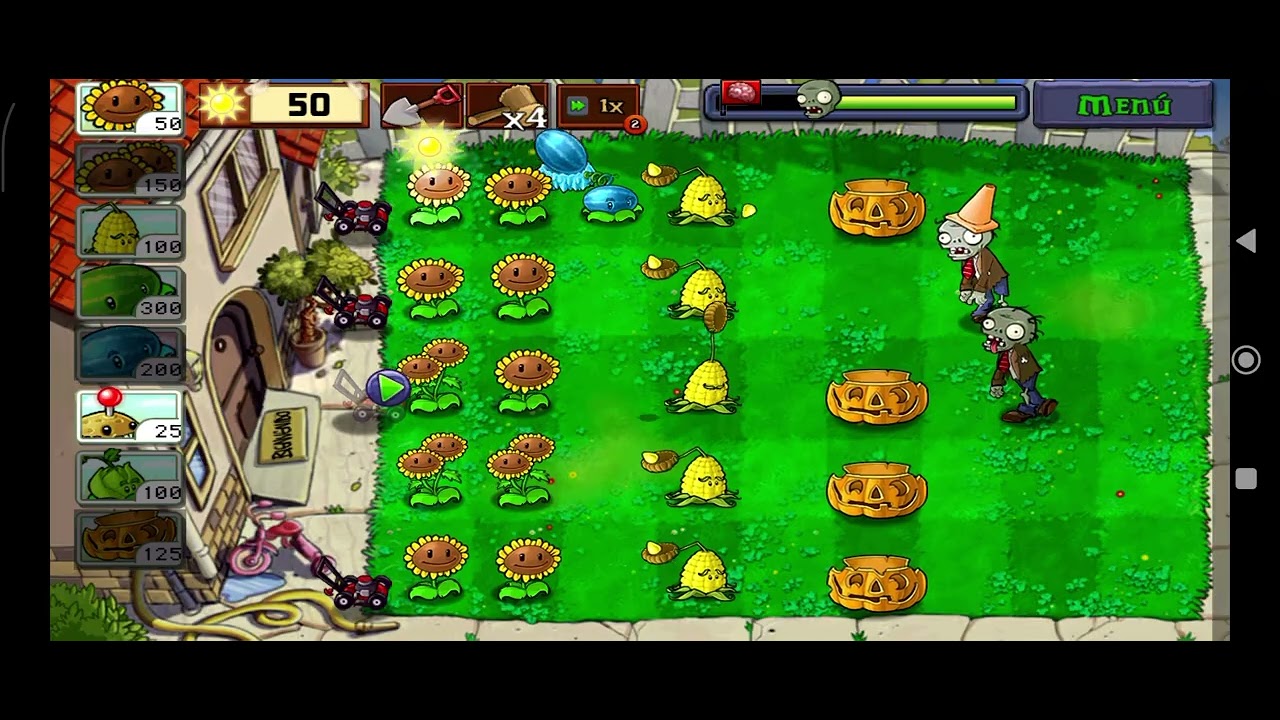 Plants Vs Zombies Survival (Part 1)