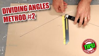 Dividing angles  the parallel board method  Woodworking Tips!