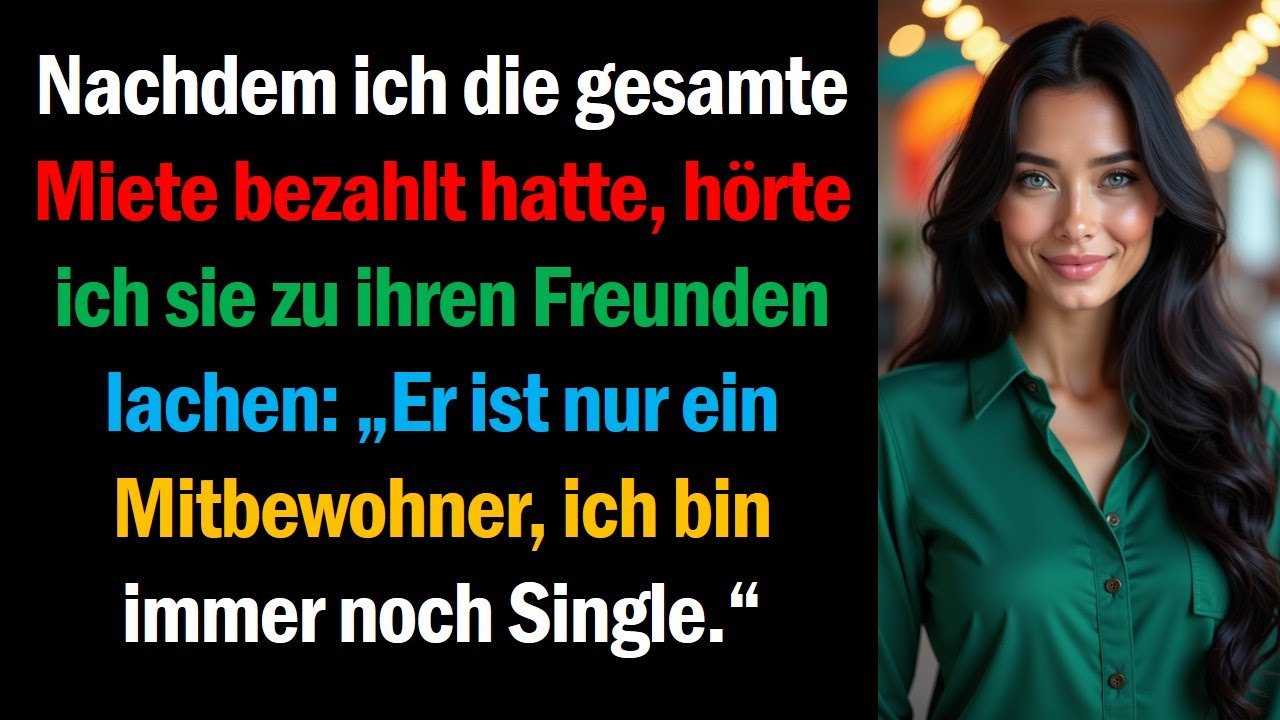Nachdem ich die gesamte Miete bezahlt hatte, hörte ich sie zu ihren Freunden lachen: „Er ist nur