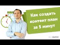 Как создать КОНТЕНТ ПЛАН за 5 минут (Метод Тонкого контента)