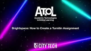 Brightspace: How to create a Turnitin Assignment
