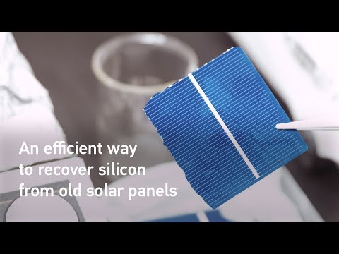 Recovering silicon from expired solar panels for use in lithium-ion batteries