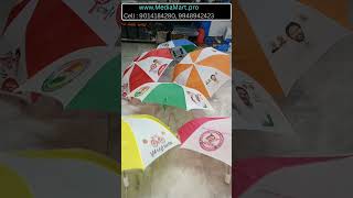 Custom Political Campaign Umbrellas in Nellore India for Election Branding and Outdoor Advertising