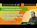 6  Important English Vocabulary Words with pictures  I  Social studies 4. L11.Making Money Choices