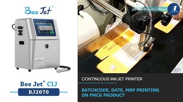 Batchcode Date MRP Printing Bee Jet® Industrial CIJ Printer by Jet Inks® #codingmachine #fmcgindia