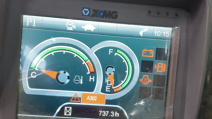 CÓDIGO DE ERRO NO PAINEL DA XCMG XE150BR