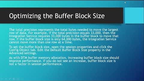 Optimizing Informatica Sessions