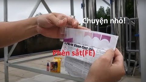Test mẫu nước trực tiếp trước lọc và sau khi lọc