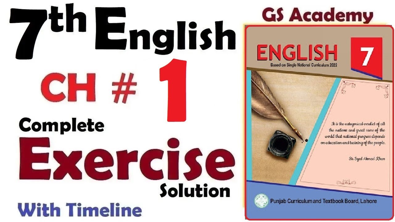 Exercise Solution Complete,Lesson 1, THE LAST SERMON OF RASOOL HAZRAT MOHAMMAD(SAW) 7th english PTB