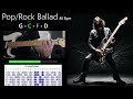 Uplifting pop rock ballad   guitar backing track in g major