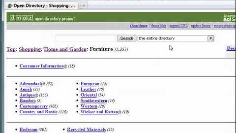 DMOZ directory submission