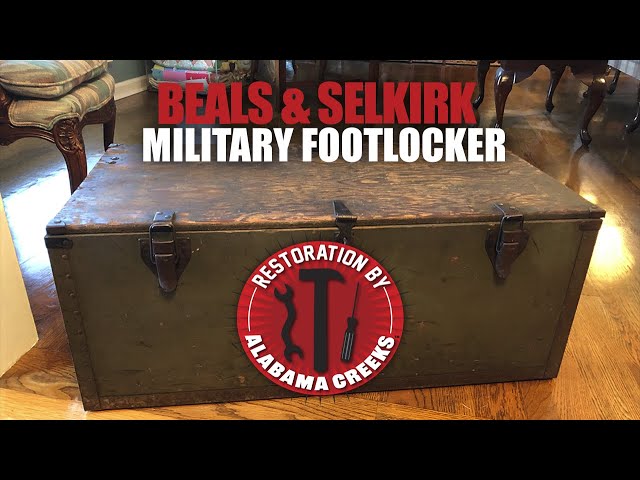 Vintage Military Footlocker 