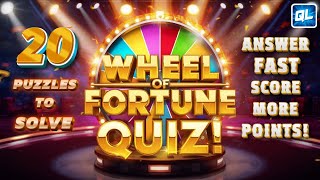 Awesome New Wheel Of Fortune Style Quiz Game Can You Solve All 20 Puzzles?