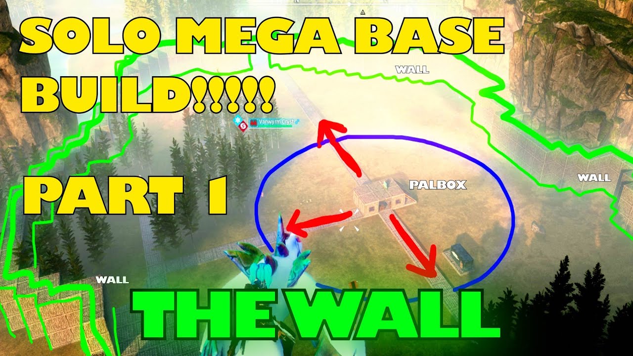 PALWORLD SOLO MEGA BASE BUILD! - PART 1 - THE WALL - YouTube
