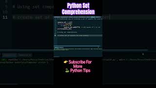 Python Set Comprehensions | Coding Tips & Tricks