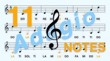 Treble (G) Clef, Do Re... (Ti): Learn to Read the LA Note in Less Than 2 Minutes (Adagio, 11 Notes)