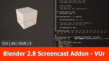 Blender 2.8 Screencast Keys Addon