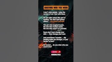 The Scars Don’t Just Change You — They Erase Who You Were #healing #truth #sad