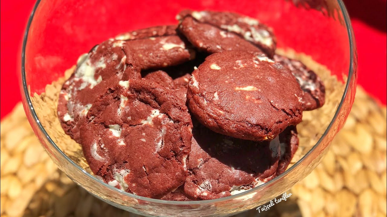 Red Velvet Cookies 😋 Kurabiye tarifleri YouTube